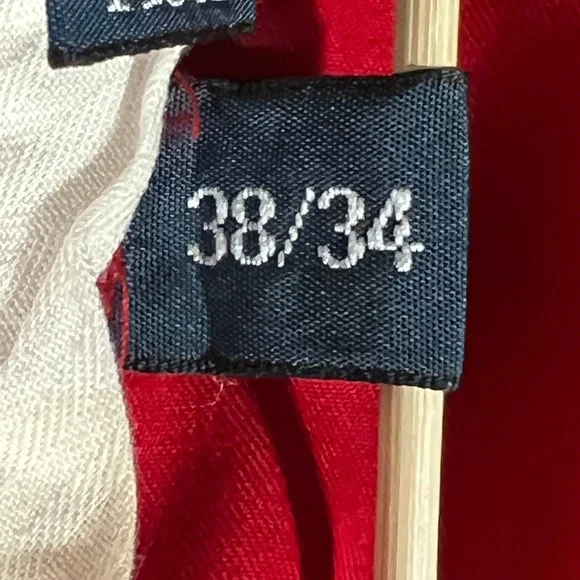 Polo Ralph Lauren Mens Red Chino Pants Side Buckle Adjusters 38x27.5 Cotton - Picture 13 of 16